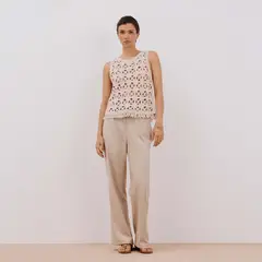 CORTEFIEL - Top Sin Mangas 100% Algodón Mujer