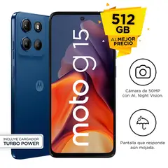 MOTOROLA - Celular Moto G15 4GB + 512GB