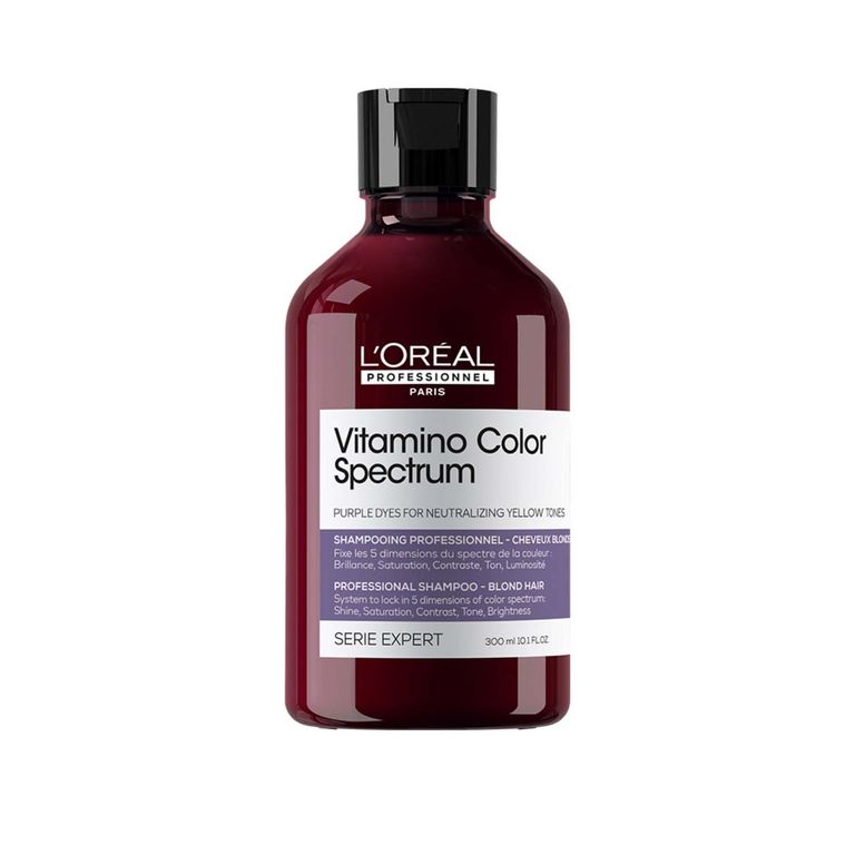 Shampoo Vitamino Color Spectrum para neutralizar los tonos amarillos en el cabello rubio o aclarado 300ml