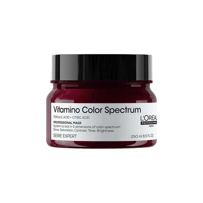 Mascarilla Vitamino Color Spectrum de nutrición intensa, aporta suavidad y prolonga el color 250ml
