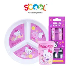 SCOOL - Set Melamine Div Hello Kitty