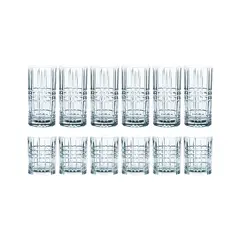 NACHTMANN - Vaso Set X12 Highland Square ( 6 Alto 6 Bajo)