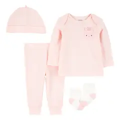 CARTER'S - Conjunto Bebé Niña 4 Piezas Algodón Carters