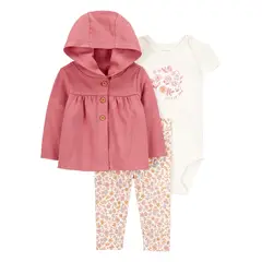 CARTER'S - Conjunto Bebé Niña 3 Piezas Algodón Carters