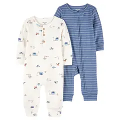 CARTER'S - Pijama Bebé Niño Pack X2 Algodón Carters