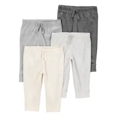 CARTER'S - Pantalón Pack X4 Bebé Unisex Algodón Carters