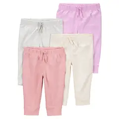 CARTER'S - Pantalón Bebé Niña Pack X4 Algodón Carters