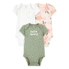 CARTER'S - Body Bebé Niña Pack X3 Carters