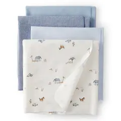 CARTER'S - Manta Pack X4 Bebé Niño Algodón Carters