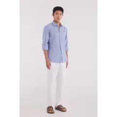 SPRINGFIELD - Camisa Algodón Manga Larga Regular Fit Hombre