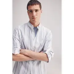 SPRINGFIELD - Camisa 100% Algodón Manga Larga Regular Fit Hombre