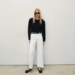 MANGO - Jean Wide Leg Tiro Medio Mujer