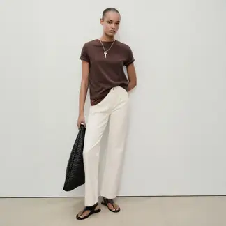 MANGO - Jean Wide Leg Tiro Medio Mujer