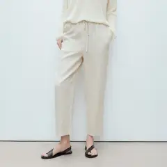 MANGO - Pantalón de Lino Mujer