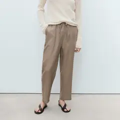 MANGO - Pantalón de Lino Mujer