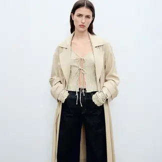 MANGO - Trench Largo Mujer