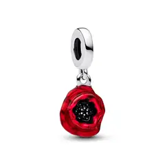 PANDORA - Charm Colgante Flor Roja