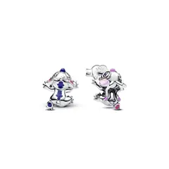 PANDORA - Aretes De Botón Angel Y Stitch De Disney