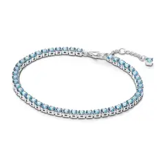 PANDORA - Brazalete Tenis Azul Claro Brillante
