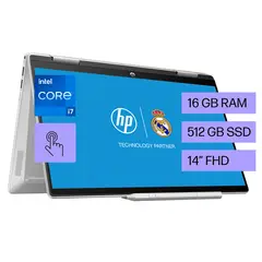 HP - Laptop Pavilion X360 2 En 1 Intel Core 7 16gb Ram 512gb Ssd 14" Pantalla Touch 14-ek2002la