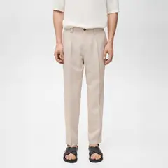 MANGO - Pantalón Lino Slim Fit Man