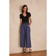 MAISON 123 - Pantalón 100% Algodón Mujer