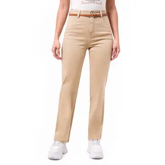 PIONIER - Pantalón Straight Algodón Mujer