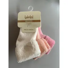 YAMP - Medias Felpa Bebé Niña Pack X3