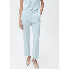 MANGO - Pantalón De Lino Mujer