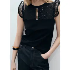 MANGO - Top 100% Algodón Mujer