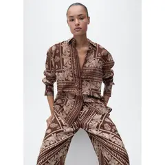 MANGO - Blusa 100% Algodón Mujer