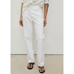 MANGO - Pantalón Recto 100% Algodón Mujer