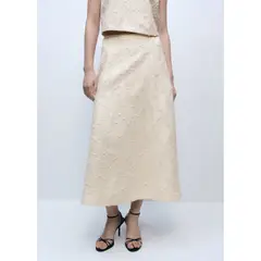 MANGO - Falda Larga Casual Mujer