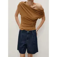 MANGO - Bermuda Casual Mujer