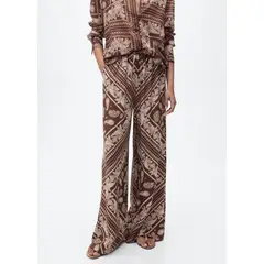 MANGO - Pantalón Wide Leg Mujer