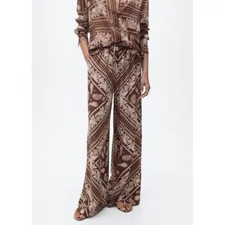 MANGO - Pantalón Wide Leg Mujer