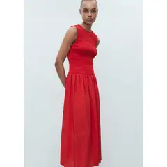 MANGO - Vestido Largo Casual Mujer
