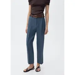 MANGO - Pantalón Lino Mujer