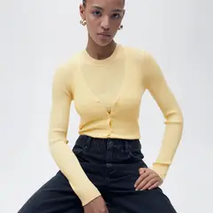 MANGO - Cardigan Casual Mujer