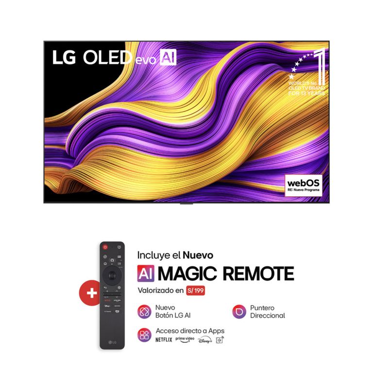 Televisor 55" OLED evo 4k ThinQ AI OLED55G5PSA Smart TV