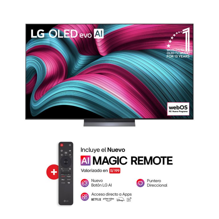 Televisor 65" OLED evo 4k ThinQ AI OLED65C5PSA Smart TV