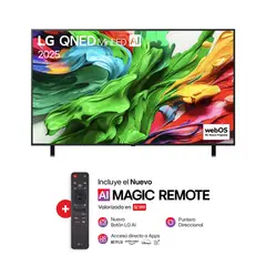 LG - Televisor 55" Qned Mini LED 4K THINQ Ai 55Qned85Asg Smart Tv (2025)