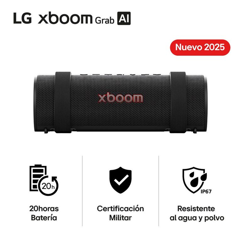 Parlante Bluetooth XBOOM Grab 30W Certifición Militar Ip67 (2025)