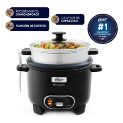 OSTER - Arrocera 1.8L Sofrito Vaporera DiamondForce Negra CKSTRC10DFBLK