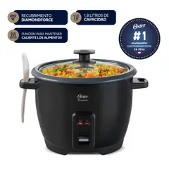 OSTER - Olla Arrocera 1.8L Antiadherente DiamondForce  CKSTRCB10DFBLK