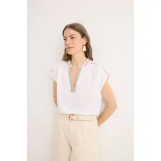 CORTEFIEL - Blusa 100% Algodón Mujer