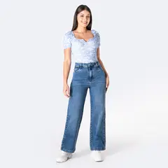 Pionier - Jean Wide Leg Tiro Alto Mujer