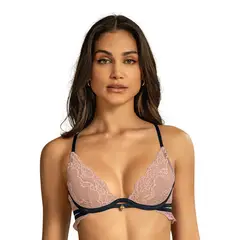 LEONISA - Brasier Escote Profundo En Encaje Y Tul