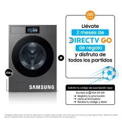 SAMSUNG - Lavadora Bespoke Ai 25kg Acero Oscuro Wf90f25adspe