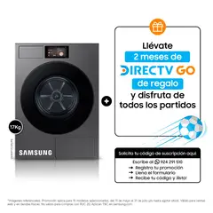 SAMSUNG - Secadora Bespoke Ai 17kg Acero Oscuro Dv90f17cdspe